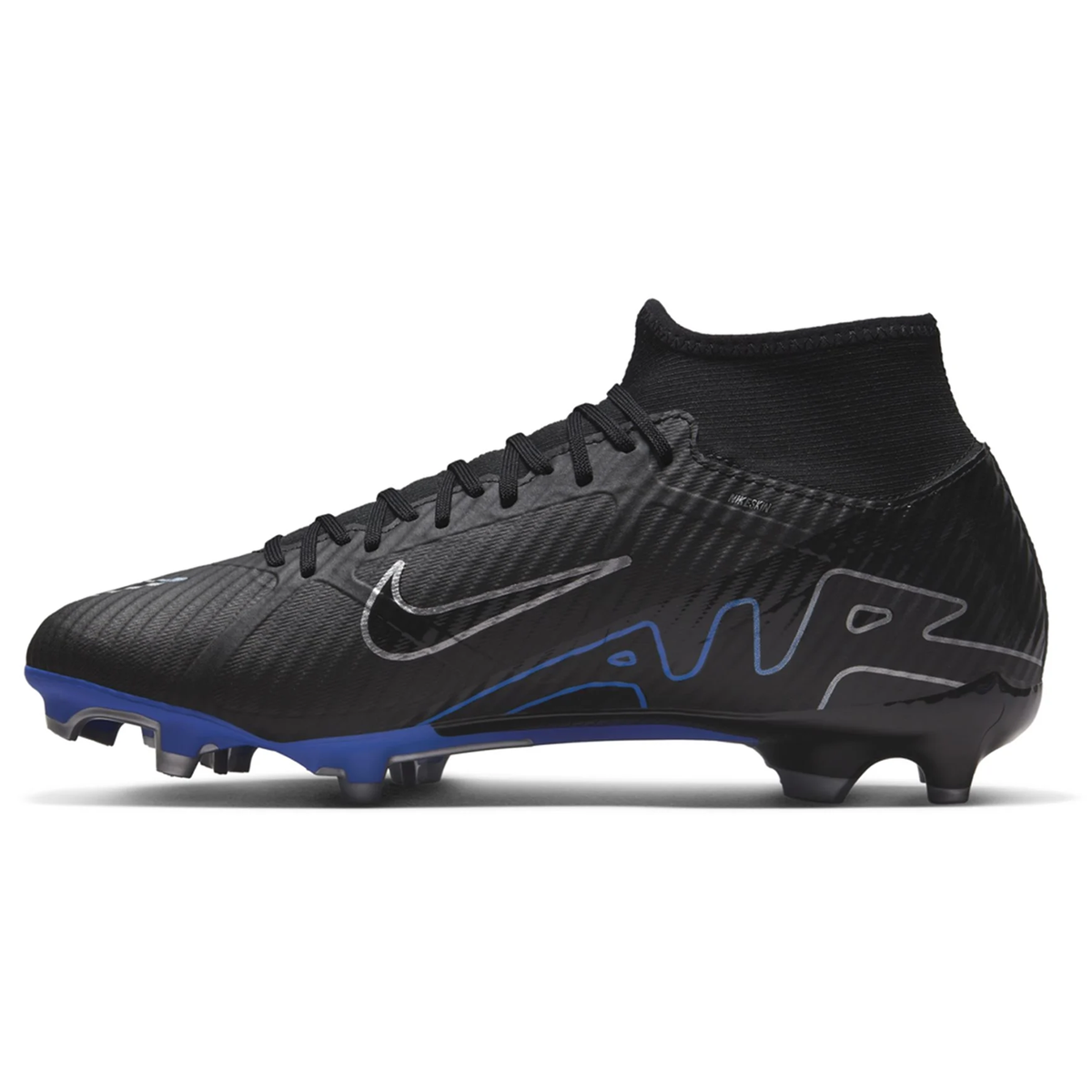 Nike Zoom Superfly 9 Academy FG/MG Soccer Cleats (Black/Chrome-Hyper R ...