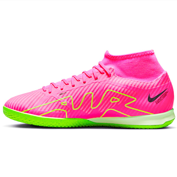 Nike Zoom Superfly 9 Academy Indoor Soccer Shoes (Pink Blast/Volt-Gridiron)