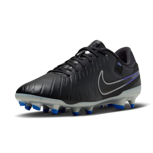 Nike Legend 10 Academy FG/MG Soccer Cleats (Black/Chrome-Hyper Royal)