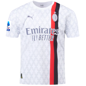 Puma AC Milan Authentic Calabria Away Jersey w/ Serie A Patch 23/24 (Puma White/Feather Grey)