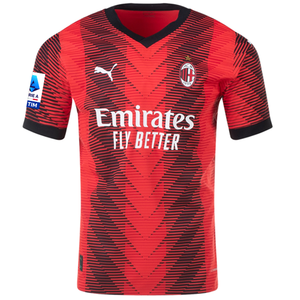 Puma AC Milan Authentic Home Jersey w/ Serie A Patch 23/24 (Red/Puma Black)