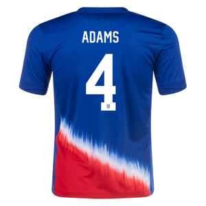 Nike Mens United States Tyler Adams Away Jersey 24/25 (Old Royal/Sport Red)