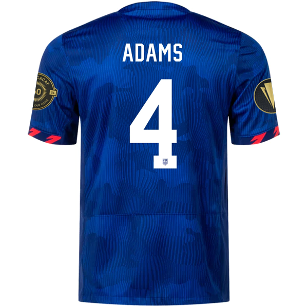 Nike Mens United States Tyler Adams Away Jersey w/ Gold Cup Patches 23 ...