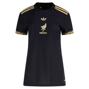 adidas Womens Mexico Authentic Third Gold Jersey 2025 (Black)