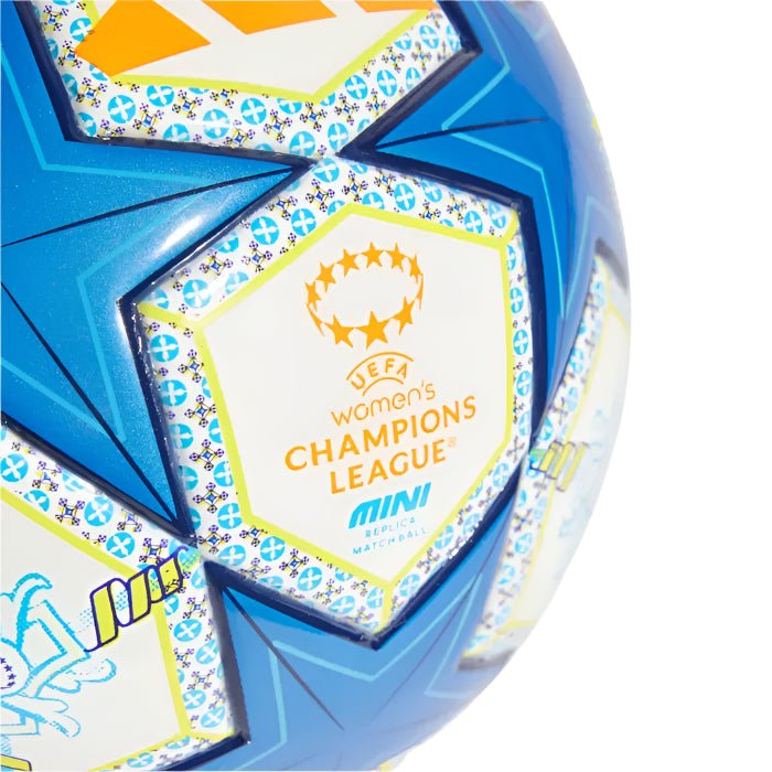 adidas 24/25 WUCL Mini Ball (White/Orange/Night Sky/Pantone) | SoccerWearhouse