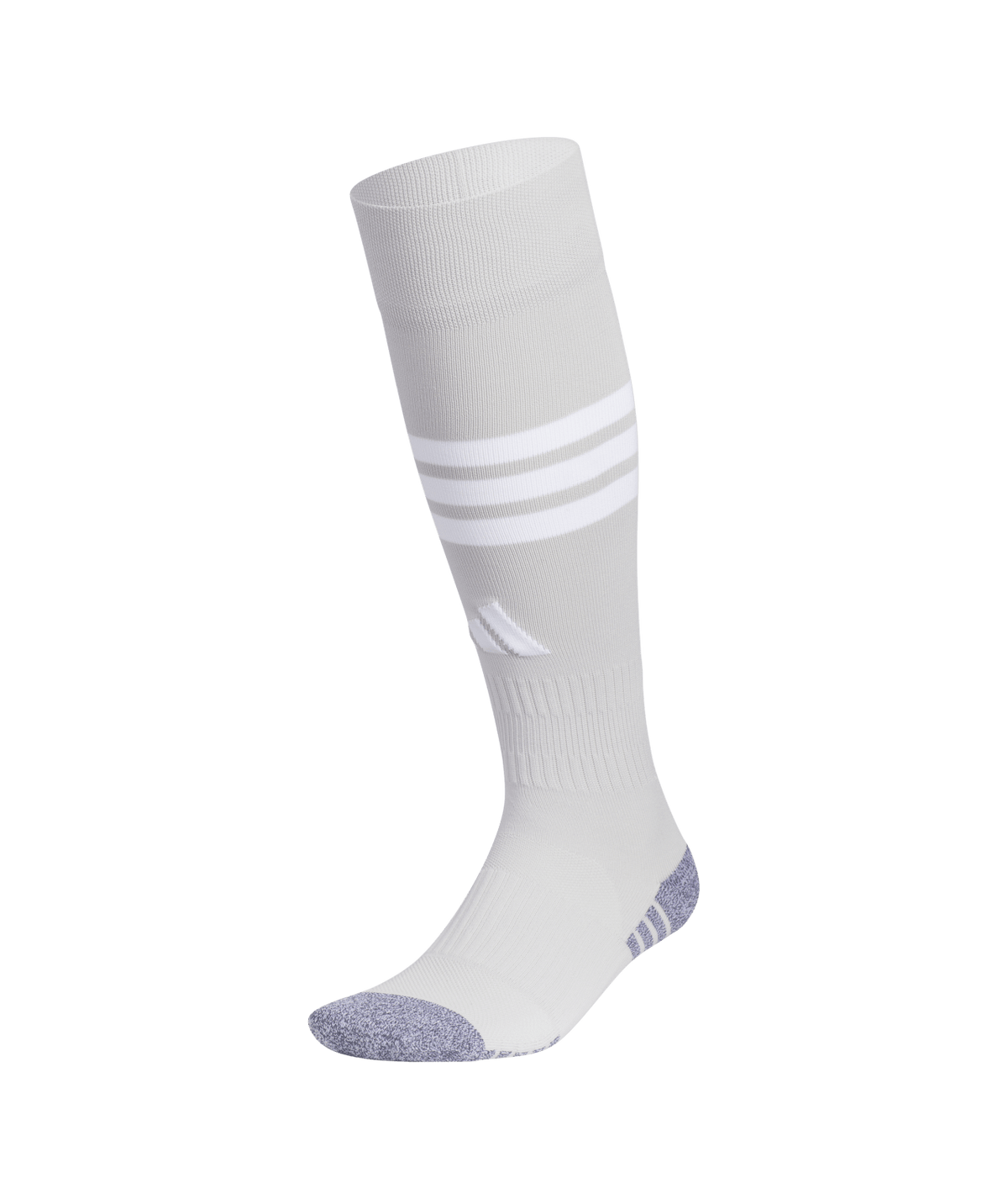 adidas 3 Stripe Hoop 2 OTC Soccer Socks (Team Light Grey/White) | SoccerWearhouse