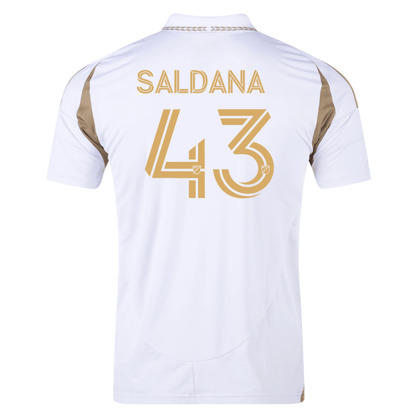 adidas Adam Saldaña LAFC Away Jersey 25/26 (White/Gold) | SoccerWearhouse
