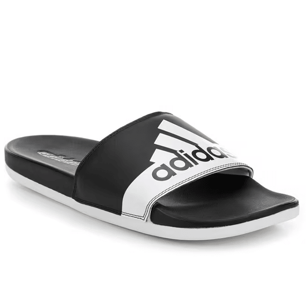 adidas Adilette Comfort Sandal (Black/White) | SoccerWearhouse