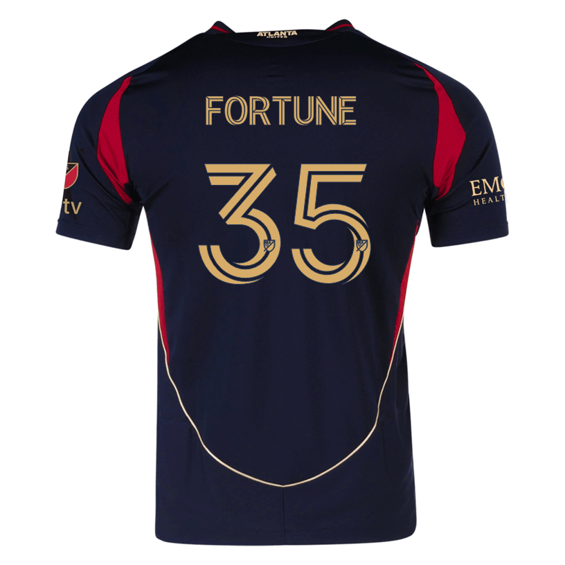 adidas Ajani "Jay" Fortune Atlanta United Authentic Home Jersey w/ MLS Patches 25/26 (Red/Black) | SoccerWearhouse