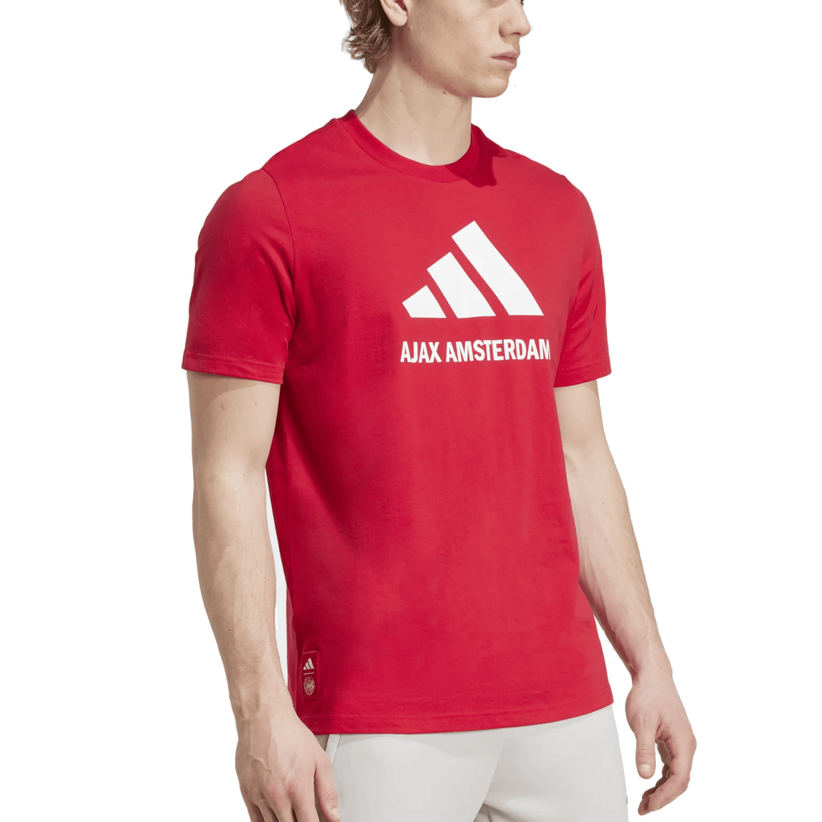 adidas Ajax Amsterdam Season Graphic T-Shirt (Red/White) | SoccerWearhouse