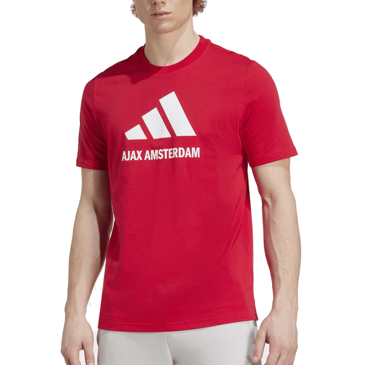 adidas Ajax Amsterdam Season Graphic T-Shirt (Red/White) | SoccerWearhouse