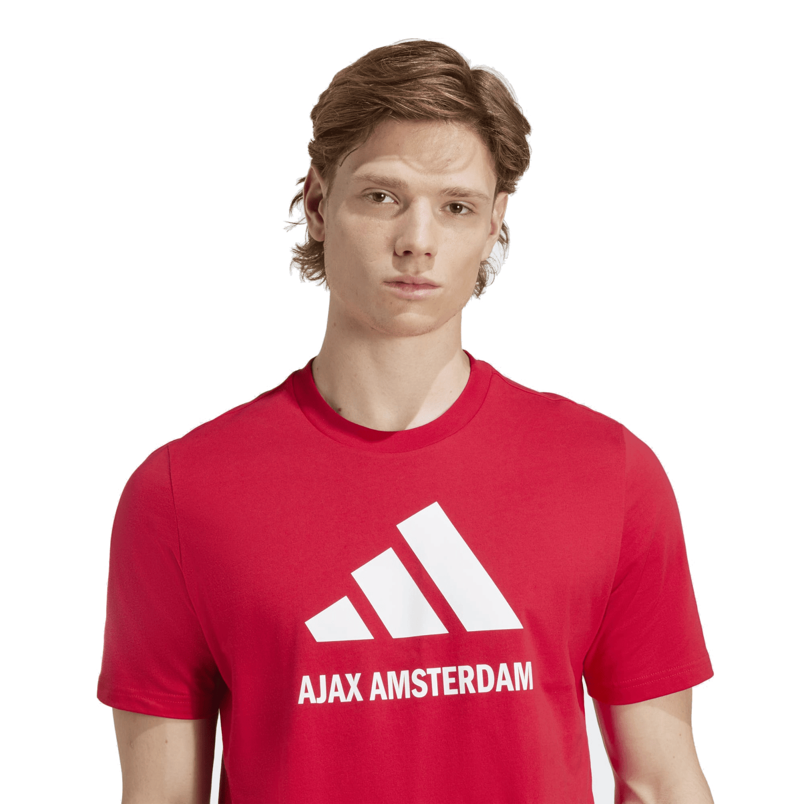 adidas Ajax Amsterdam Season Graphic T-Shirt (Red/White) | SoccerWearhouse
