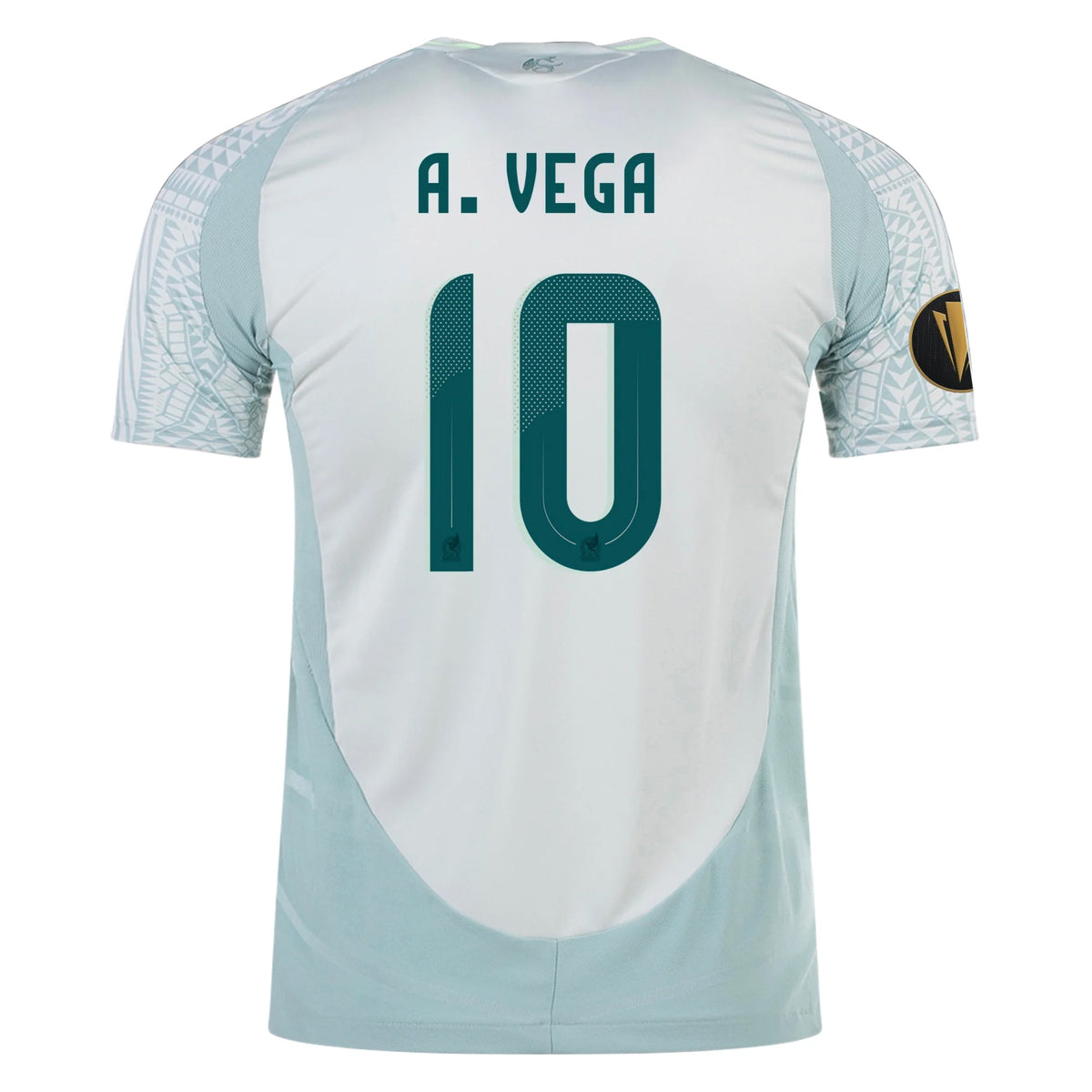 adidas Alexis Vega Mexico Authentic Away Jersey 24/25 w/ Gold Cup 2025 Patches (Linen Green) | SoccerWearhouse