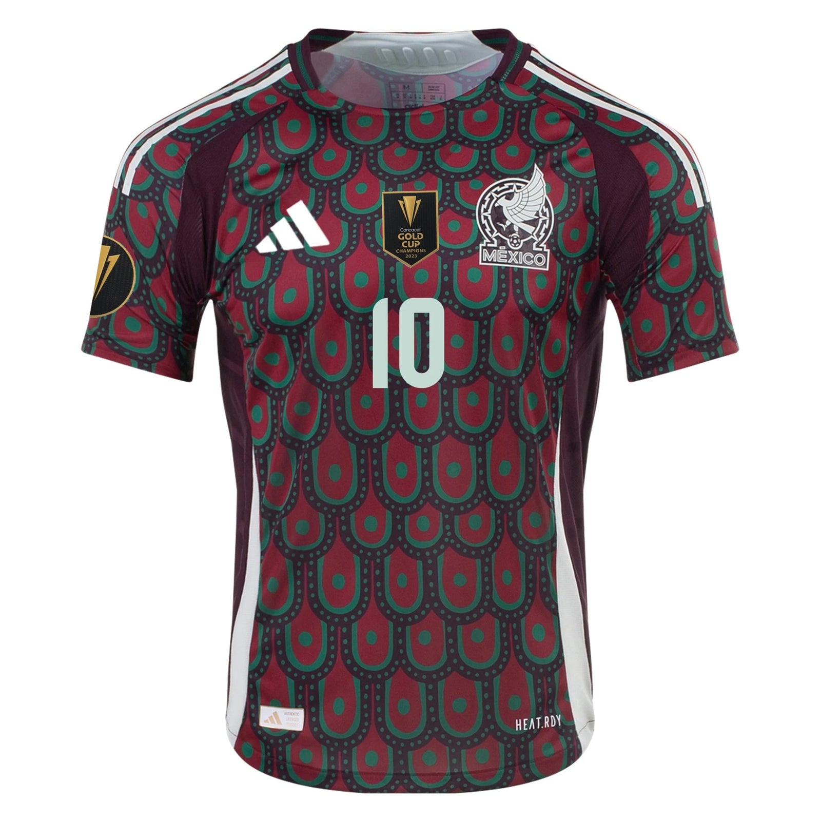 adidas Alexis Vega Mexico Authentic Home Jersey 24/25 w/ Gold Cup 2025 Patches (Multicolor) | SoccerWearhouse