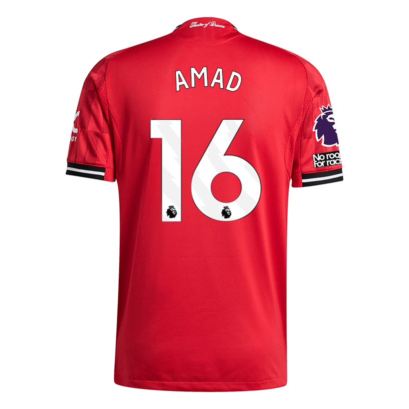 adidas Amad Men's Manchester United Authentic Home Jersey 25/26 w/ NRFR + EPL Patch (Red) | SoccerWearhouse