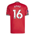 adidas Amad Men's Manchester United Home Jersey 25/26 w/ EPL + NRFR Patches (Red)