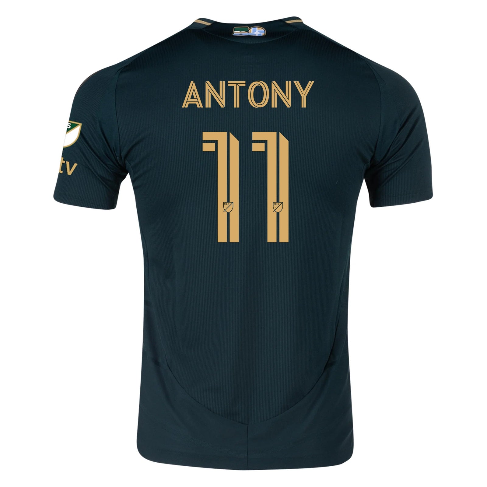 adidas Antony Portland Timbers Authentic Home Jersey w/ MLS & Apple Patch 25/26 (Green/Gold) | SoccerWearhouse