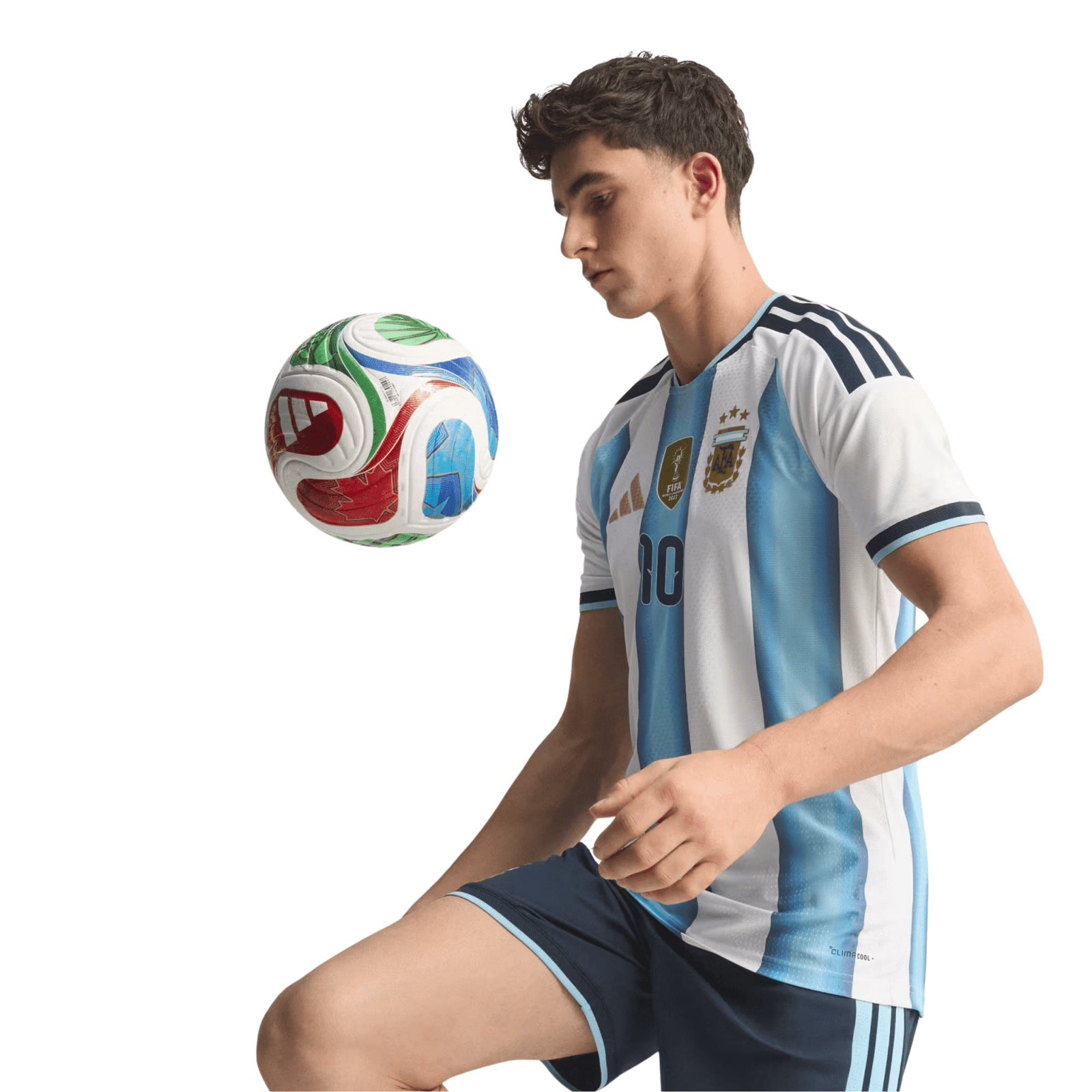 adidas Argentina Authentic Lionel Messi Home Jersey 2026 (White/Icey Blue/Light Blue) | SoccerWearhouse