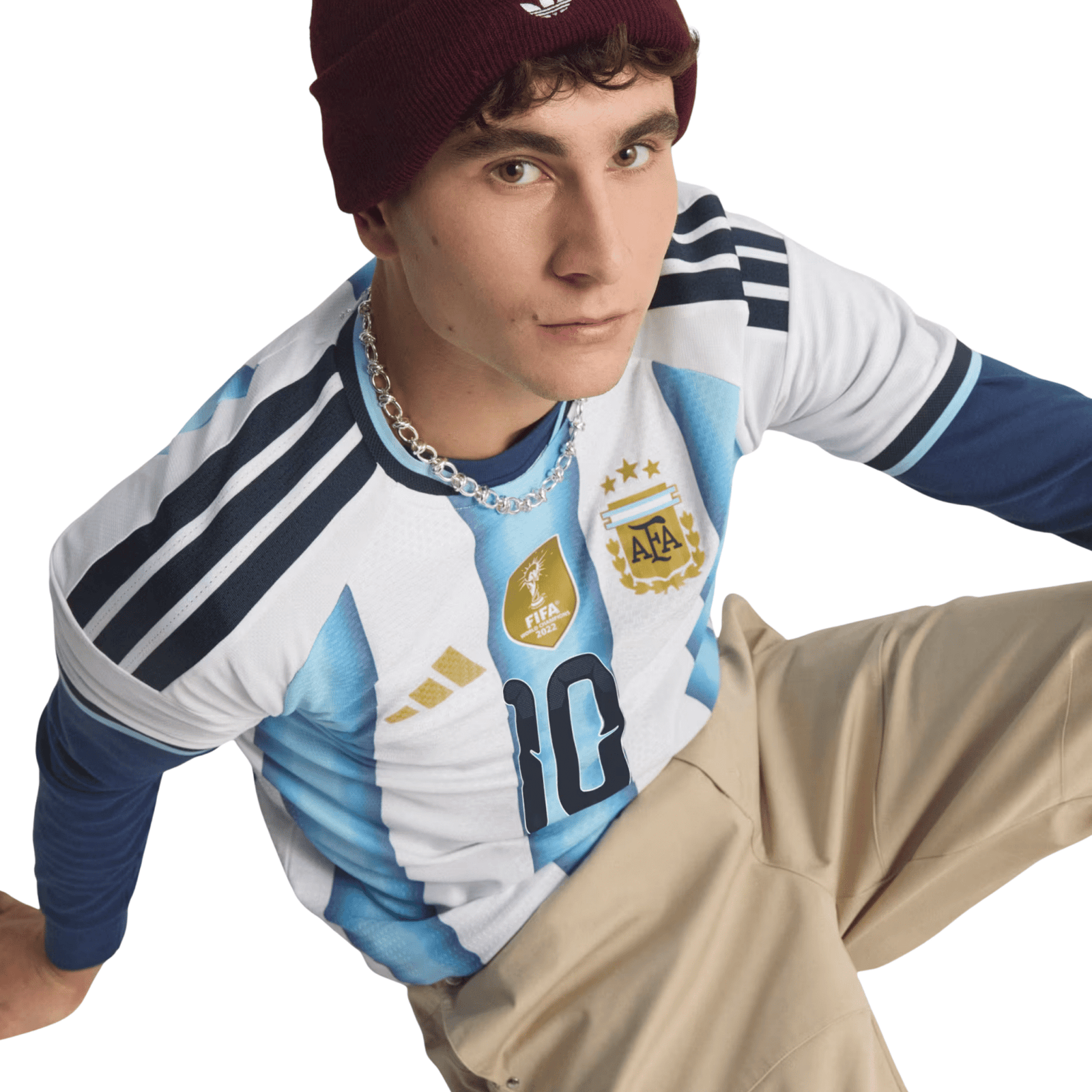 adidas Argentina Authentic Lionel Messi Home Jersey 2026 (White/Icey Blue/Light Blue) | SoccerWearhouse
