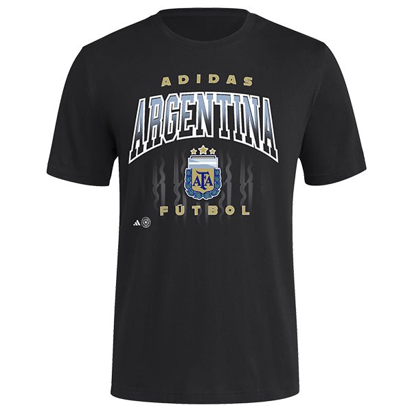 adidas Argentina Retro Heritage T-Shirt (Black) | SoccerWearhouse