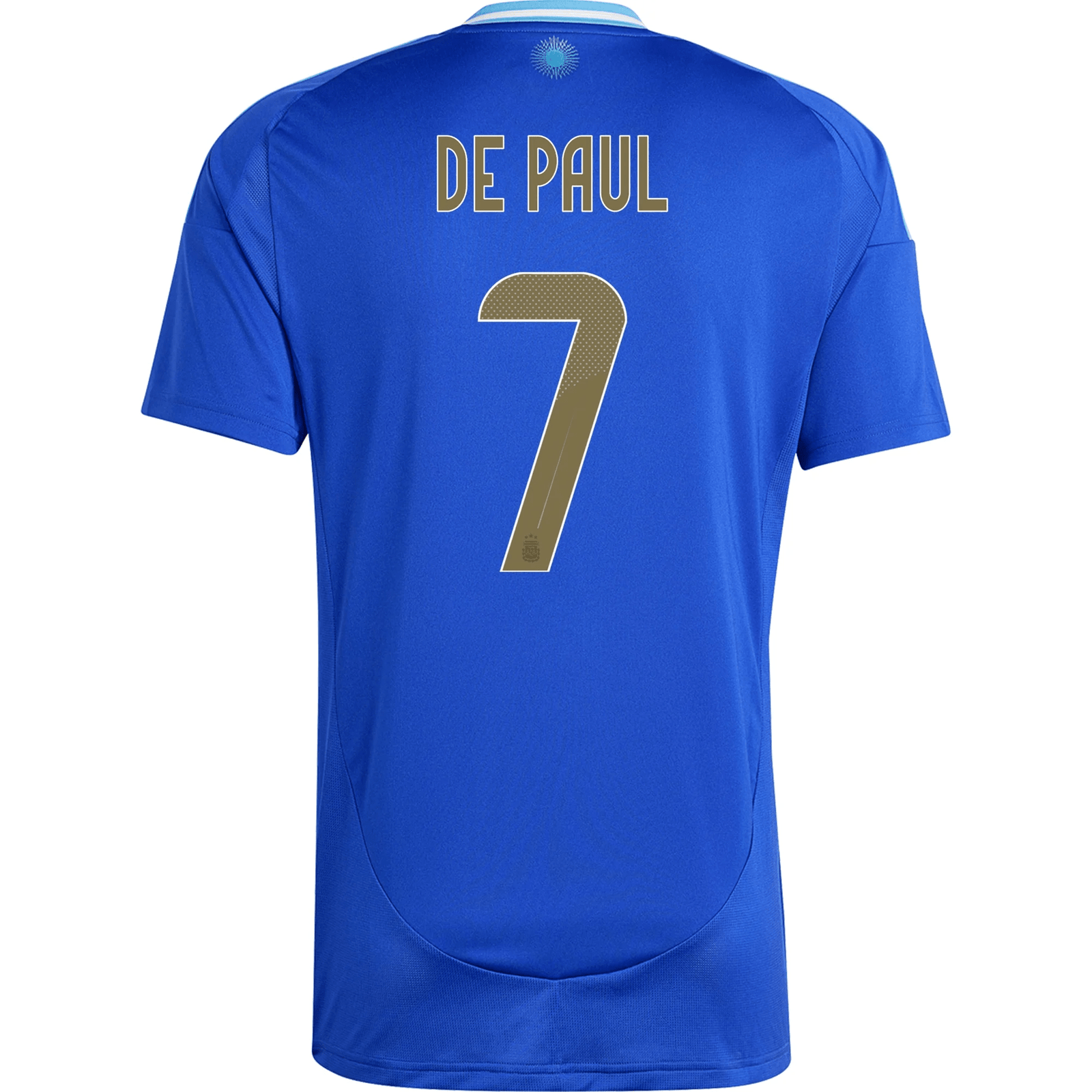 adidas Argentina Rodrigo De Paul Away Jersey 24/25 (Lucid Blue/Blue Burst) | SoccerWearhouse