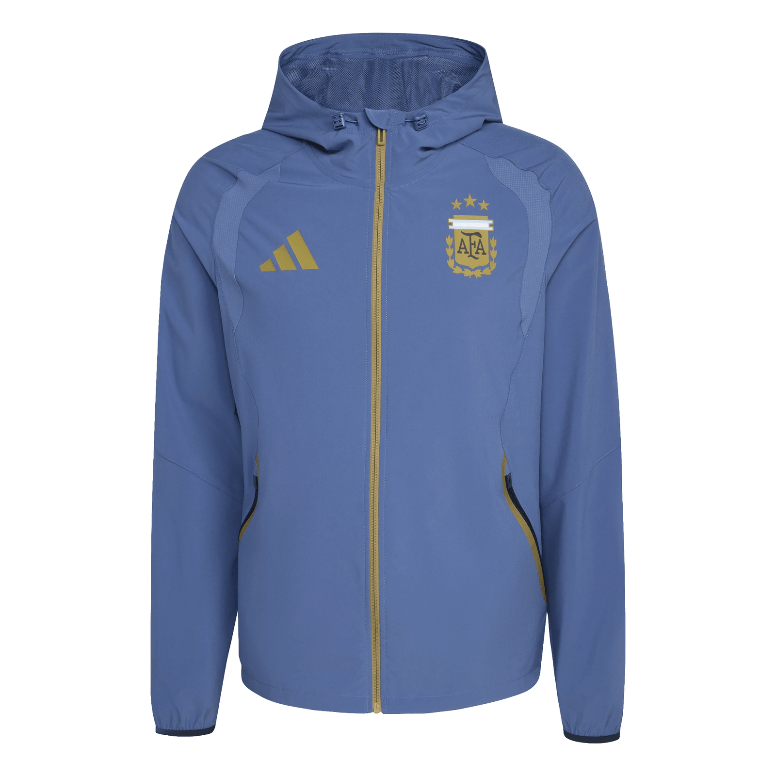 adidas Argentina Tiro Travel Full Zip Windbreaker Jacket 25/26 (Crest Blue) | SoccerWearhouse