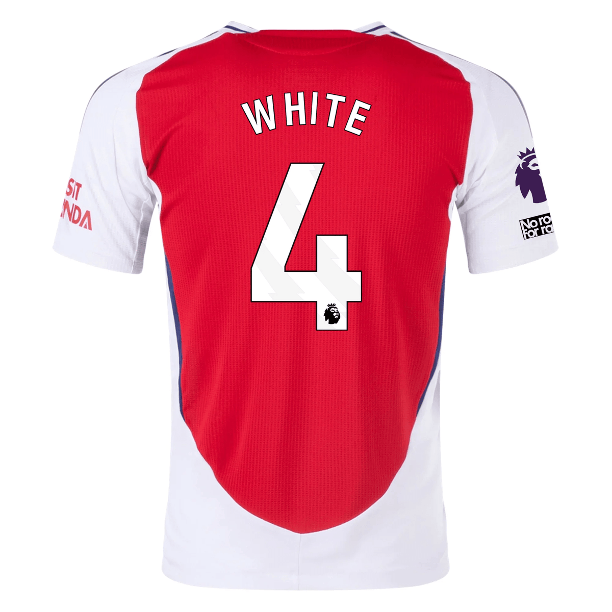 adidas Arsenal Authentic Ben White Home Jersey w/ EPL + No Room For Ra