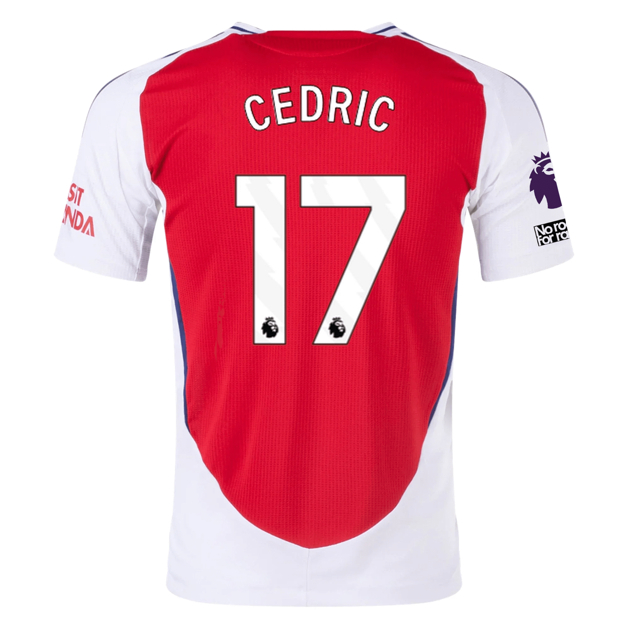 adidas Arsenal Authentic Cédric Soares Home Jersey w/ EPL + No Room Fo