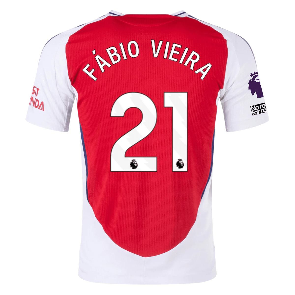 adidas Arsenal Authentic Fábio Vieira Home Jersey w/ EPL + No Room For