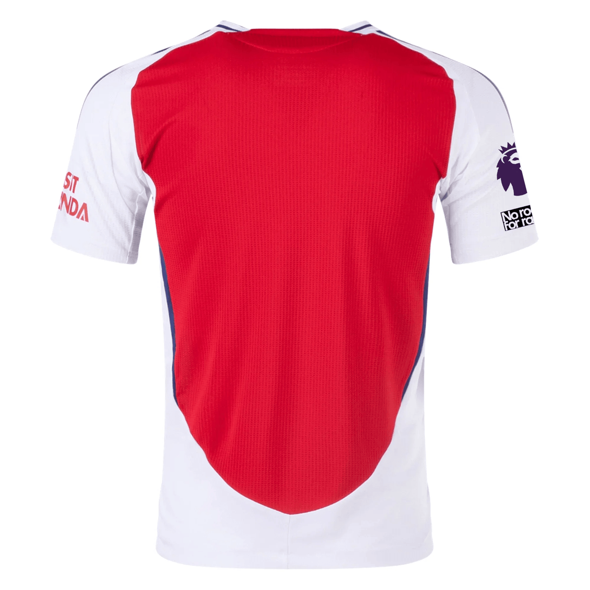 adidas Arsenal Authentic Home Jersey w/ EPL + No Room For Racism Patches 24/25 (Better Scarlet/White) | SoccerWearhouse