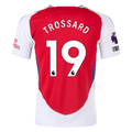 adidas Arsenal Authentic Leandro Trossard Home Jersey w/ EPL + No Room For Racism Patches 24/25 (Better Scarlet/White)