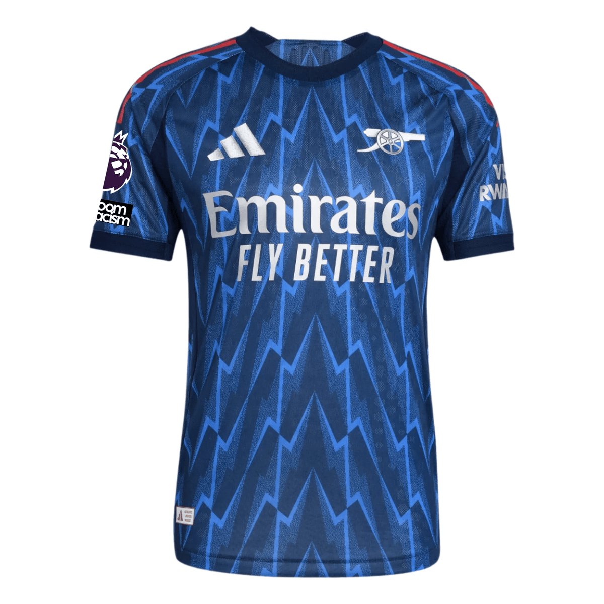 adidas Arsenal Authentic Lewis - Skelly Away Jersey w/ EPL + No Room For Racism 25/26 (Indigo/Silver) | SoccerWearhouse