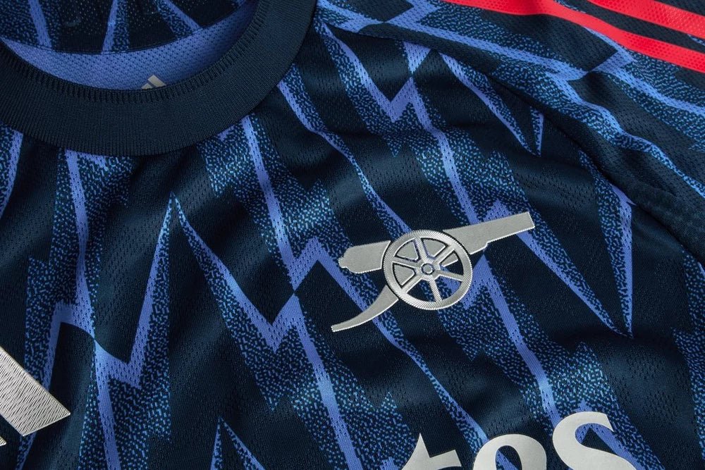 adidas Arsenal Authentic Lewis - Skelly Away Jersey w/ EPL + No Room For Racism 25/26 (Indigo/Silver) | SoccerWearhouse