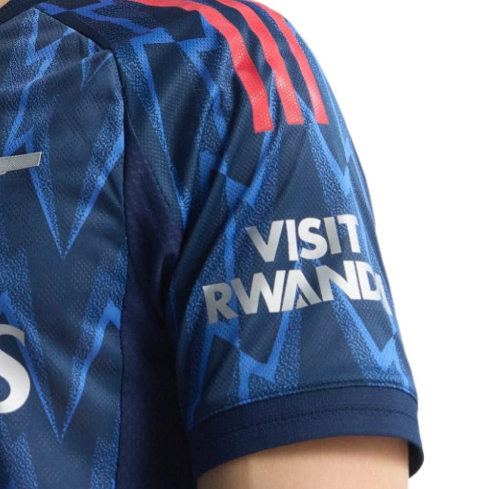 adidas Arsenal Authentic Lewis - Skelly Away Jersey w/ EPL + No Room For Racism 25/26 (Indigo/Silver) | SoccerWearhouse