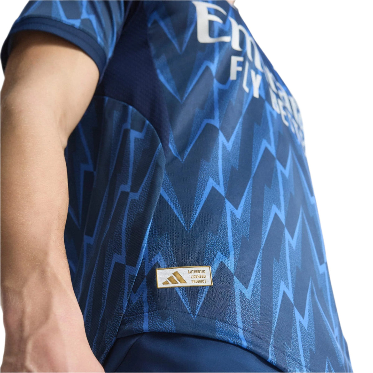 adidas Arsenal Authentic Lewis - Skelly Away Jersey w/ EPL + No Room For Racism 25/26 (Indigo/Silver) | SoccerWearhouse