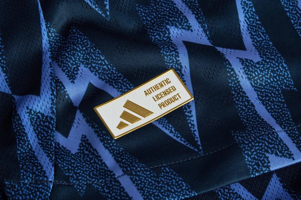 adidas Arsenal Authentic Lewis - Skelly Away Jersey w/ EPL + No Room For Racism 25/26 (Indigo/Silver) | SoccerWearhouse