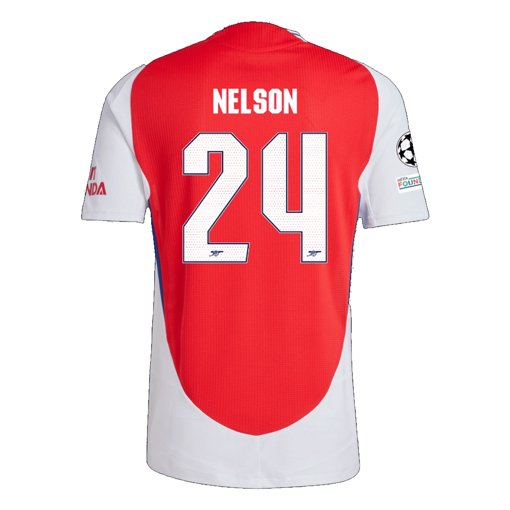 adidas Arsenal Authentic Reiss Nelson Home Jersey w/ Champions League