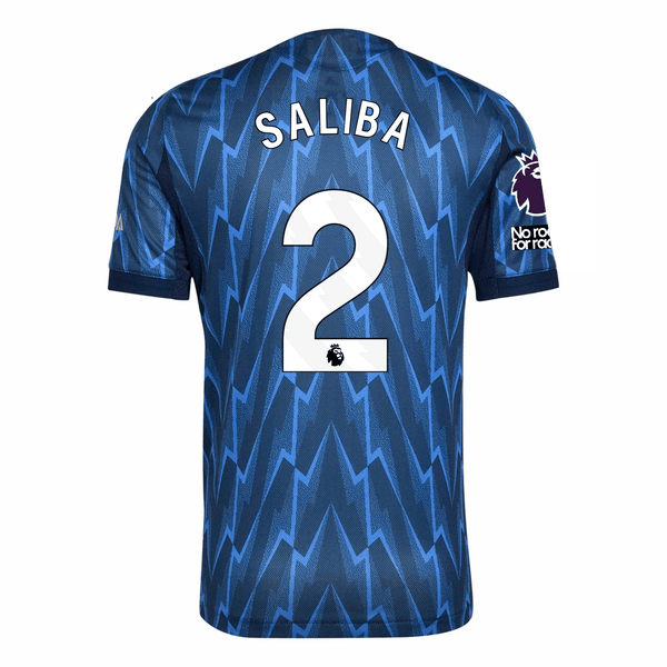 adidas Arsenal Authentic William Saliba Away Jersey w/ EPL + No Room F