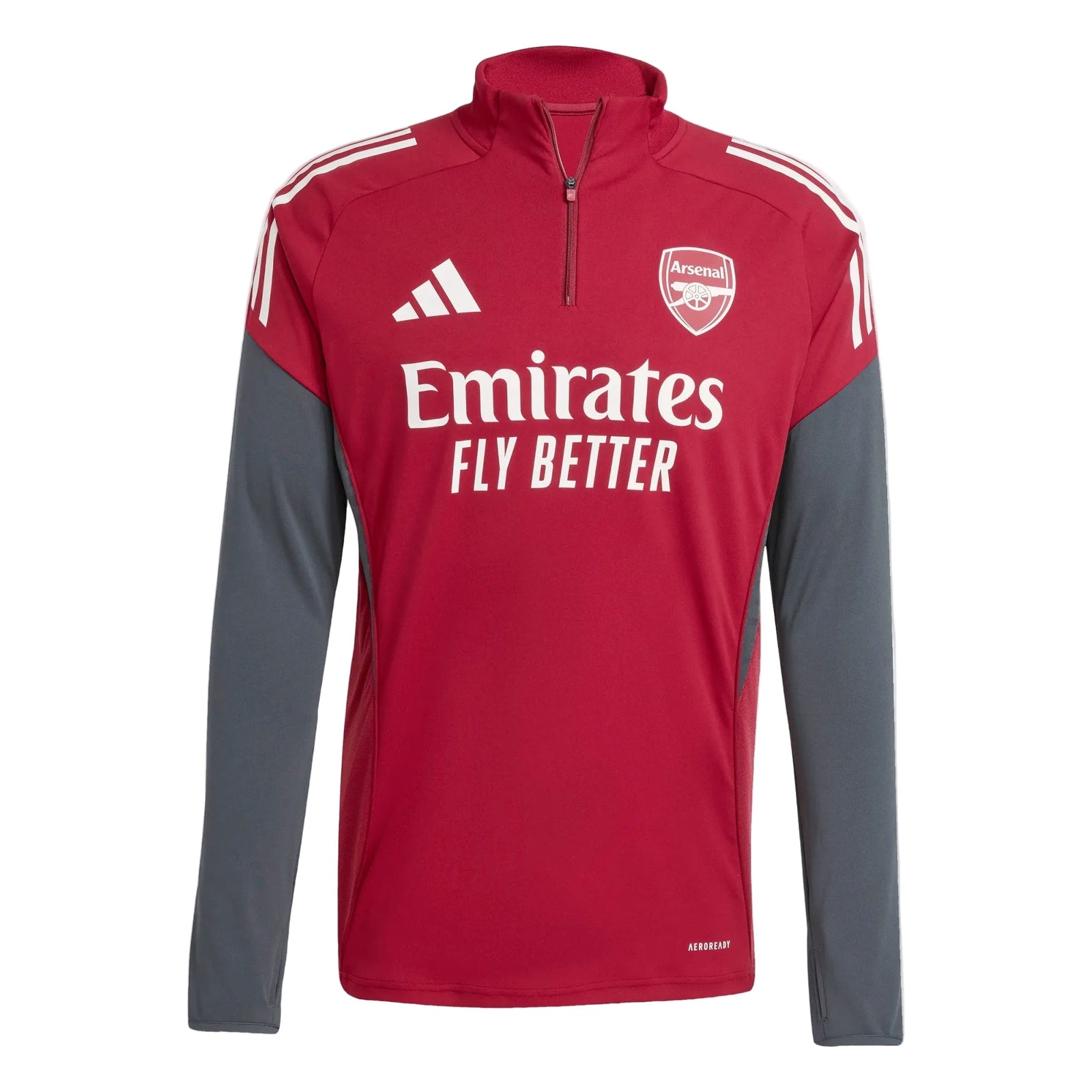adidas Arsenal EU Tiro Training Top Jacket (Burgundy/Dark Grey) | SoccerWearhouse