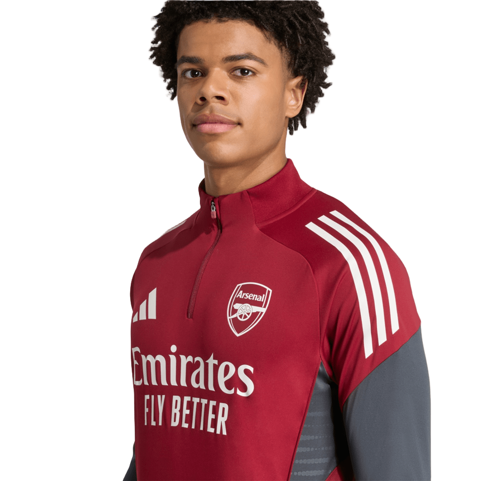 adidas Arsenal EU Tiro Training Top Jacket (Burgundy/Dark Grey) | SoccerWearhouse