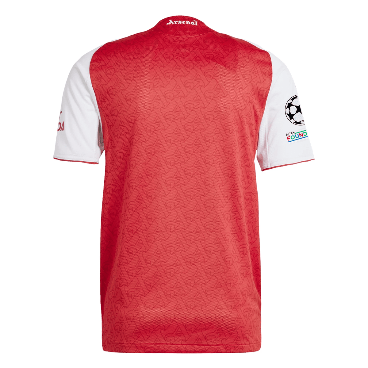 adidas Arsenal FC Authentic Home Jersey w/ Champions League Patches 25/26 (Better Scarlet/White) | SoccerWearhouse