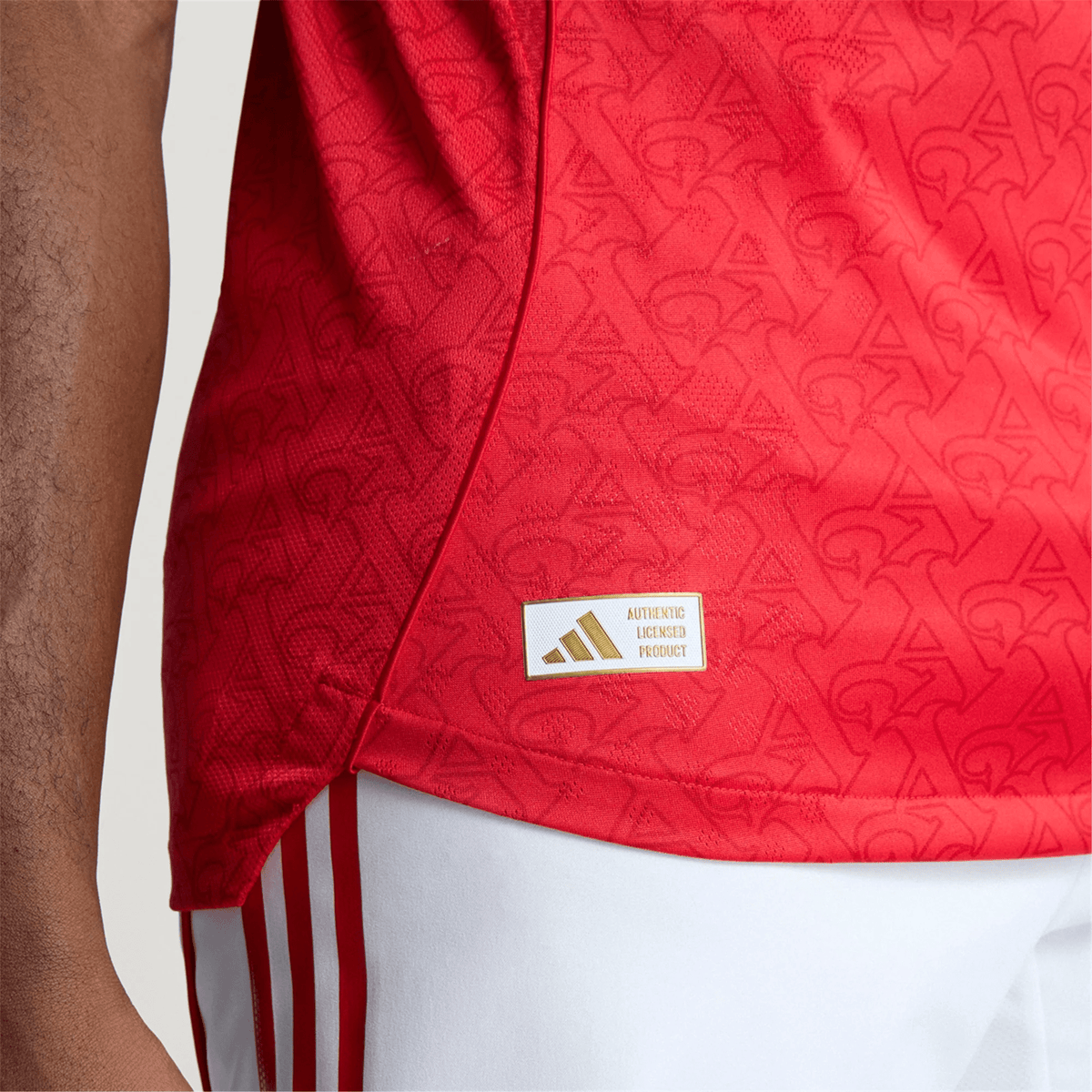adidas Arsenal FC Authentic Home Jersey w/ Champions League Patches 25/26 (Better Scarlet/White) | SoccerWearhouse