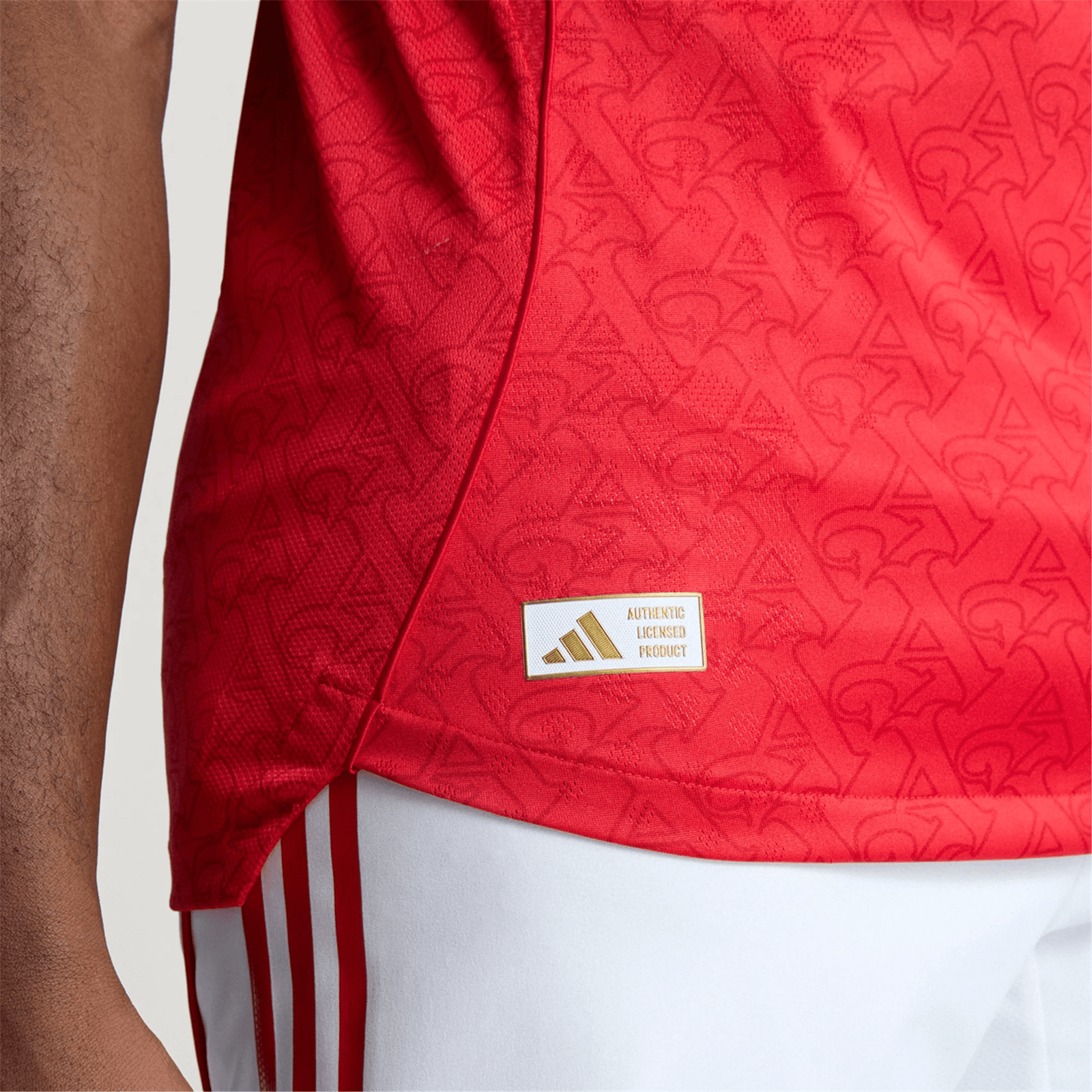 adidas Arsenal FC Authentic Home Jersey w/ Champions League Patches 25/26 (Better Scarlet/White) | SoccerWearhouse