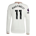 adidas Arsenal Gabriel Martinelli Third Long Sleeve Jersey w/ EPL + No Room For Racism 25/26 (White/Burgundy)