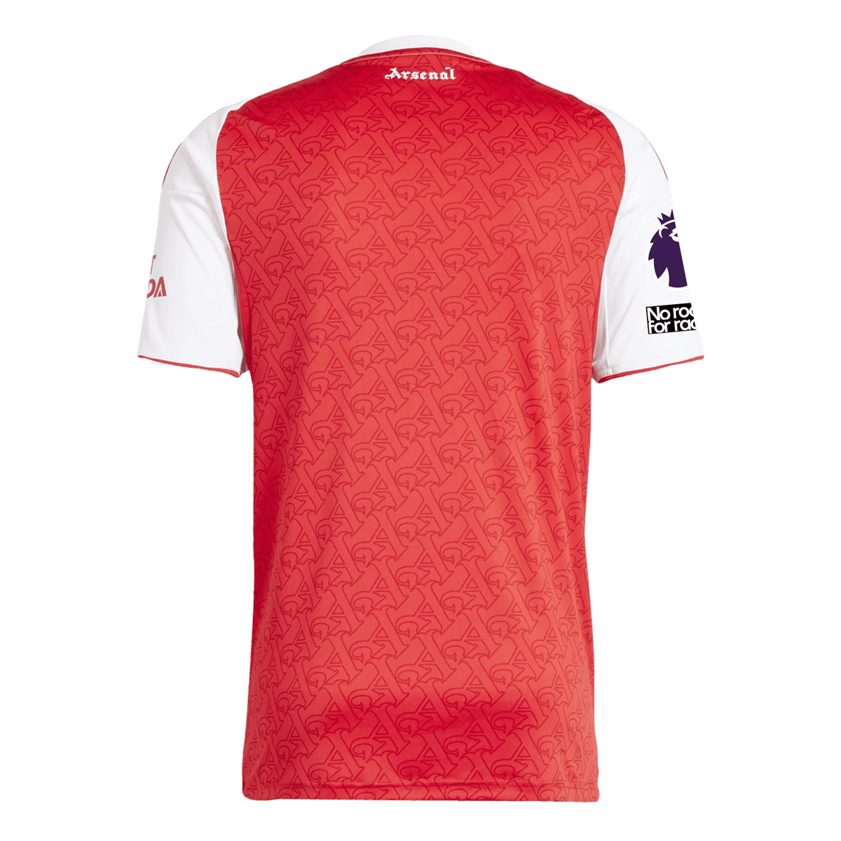 adidas Arsenal Home Jersey w/ EPL + No Room For Racism Patches 25/26 (Better Scarlet/White) | SoccerWearhouse