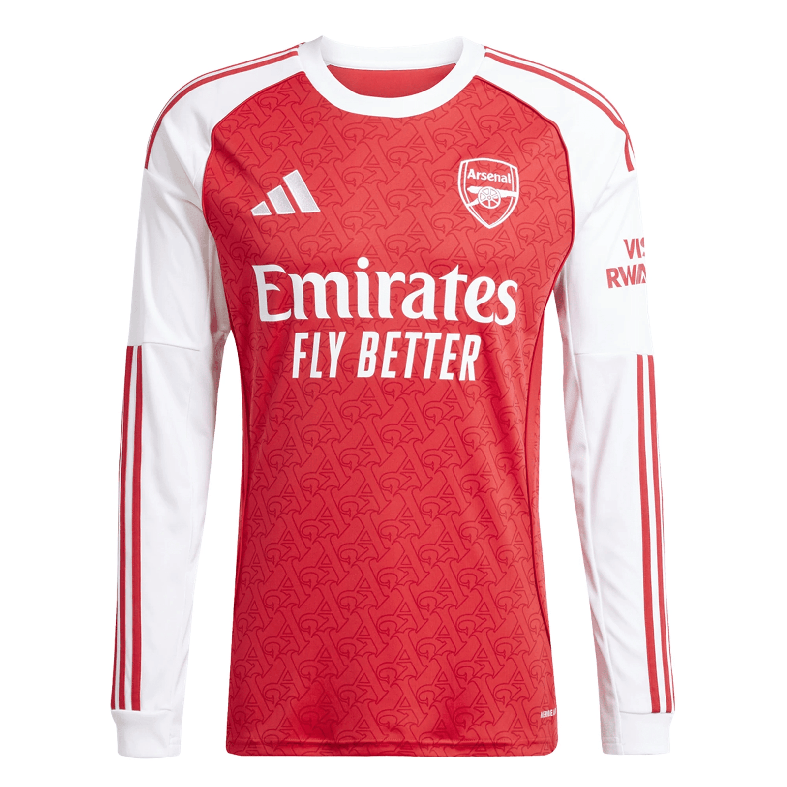 adidas Arsenal Long Sleeve Home Jersey 25/26 (Better Scarlet/White) | SoccerWearhouse