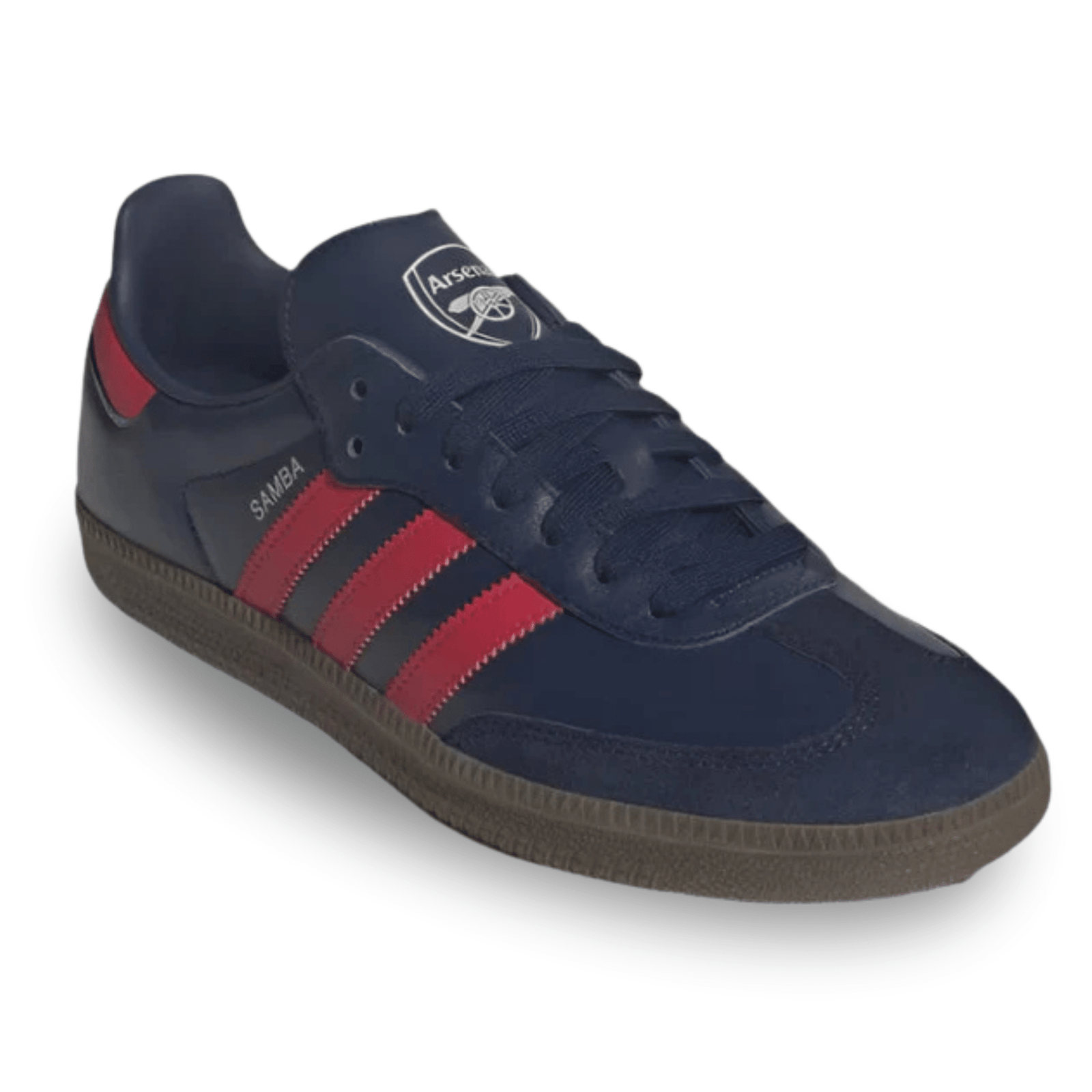 adidas Arsenal Samba Indoor Soccer Shoes (Indigo/Red/Gum) | SoccerWearhouse