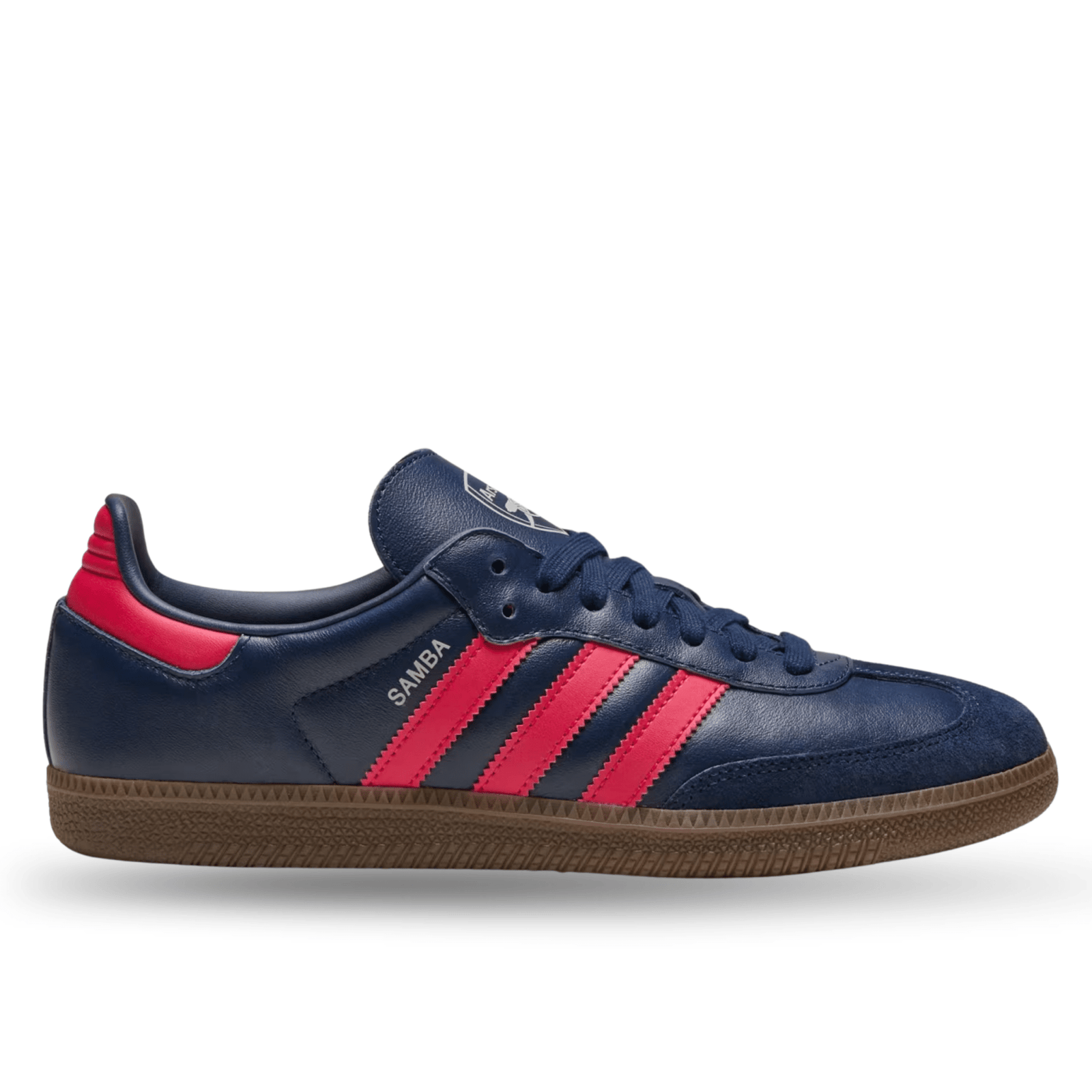 adidas Arsenal Samba Indoor Soccer Shoes (Indigo/Red/Gum) | SoccerWearhouse