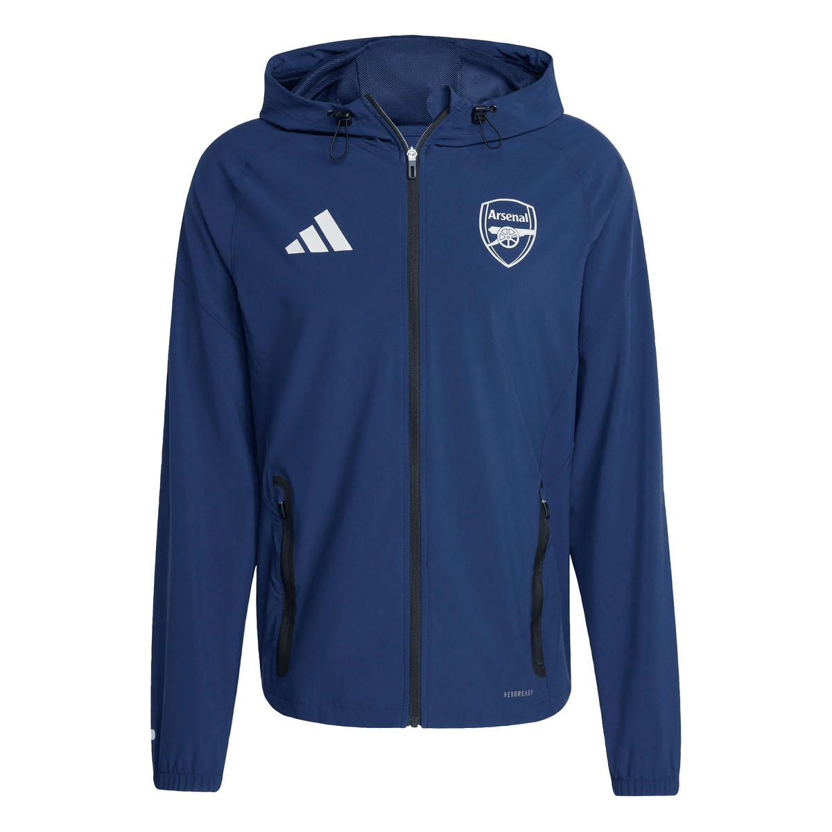 adidas Arsenal Tiro 25 Competition VIS Tech Travel Jacket (Navy) | SoccerWearhouse