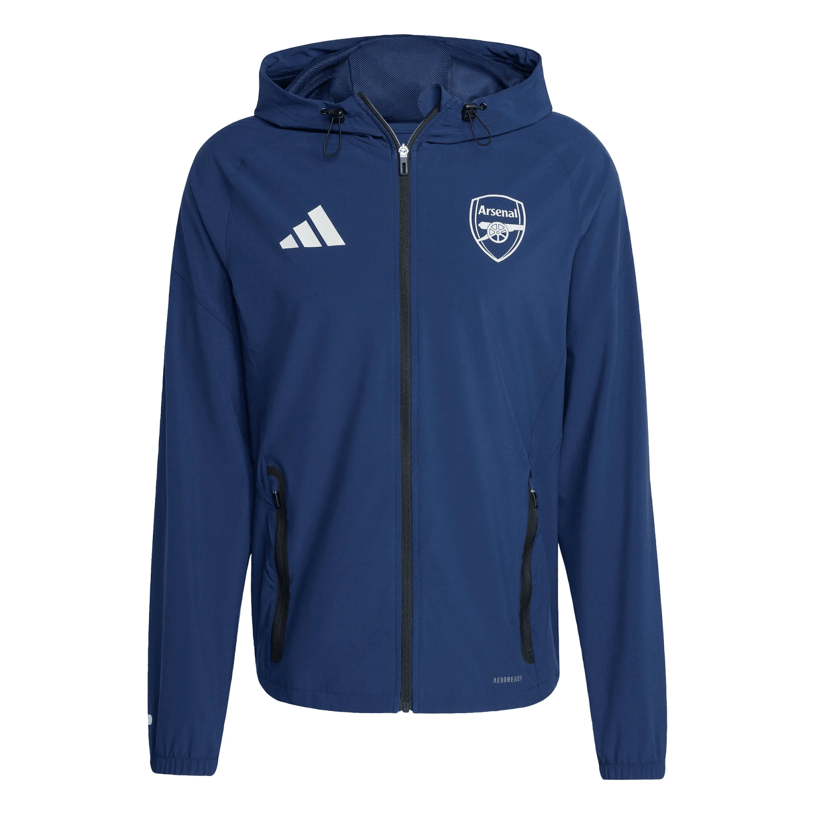 adidas Arsenal Tiro 25 Competition VIS Tech Travel Jacket (Navy) | SoccerWearhouse